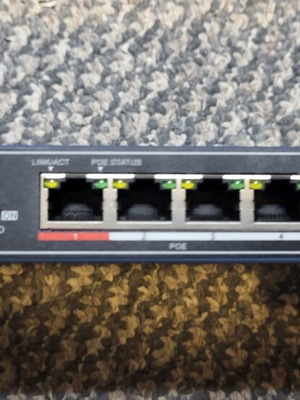 Hikvision DS-3E0105P-E POE Switch like new, lightly used