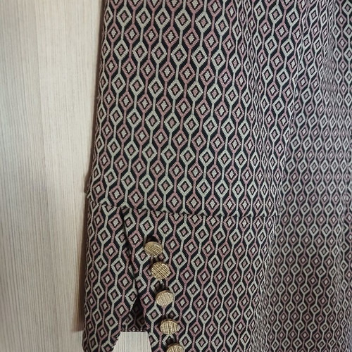 Forel midi dress with geometric pattern, brown