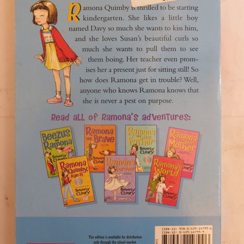 Book Ramona the Pest used, Beverly Cleary, 2006 edition