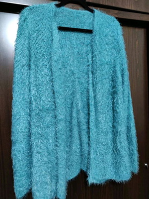 Women's cardigan used turquoise, sizes M and L