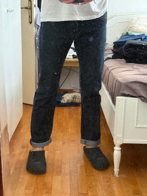 Jean denim large σκούρα μπλε μεταχειρισμένο