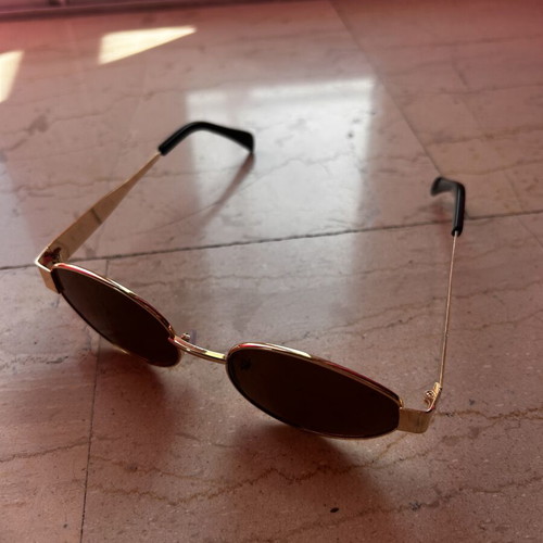 Round metal sunglasses gold, like new