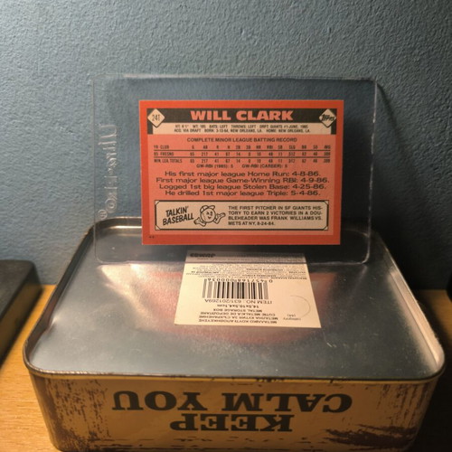 Will Clark 1986 Rookie Baseball Card like new