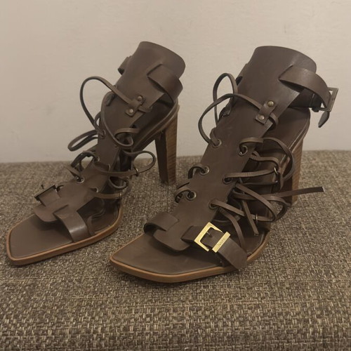 Cesare Paciotti vintage leather sandals size 36 new, brown