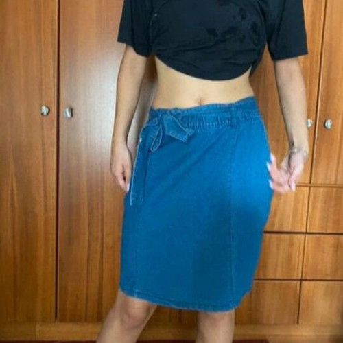Denim mini skirt like new size M 38 10