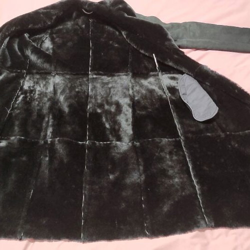 Mabrun Shearling Coat like new, genuine leather and natural fur