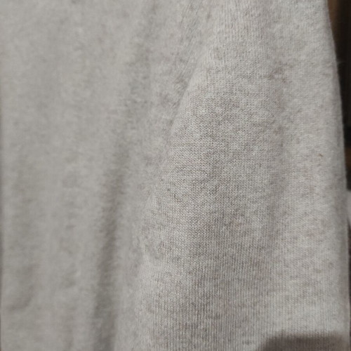 Italian men's beige pullover made of merino wool, cashmere and silk like new, size S-M
