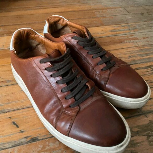 Napoleon Men's Brown Leather Sneakers Like New Size 44