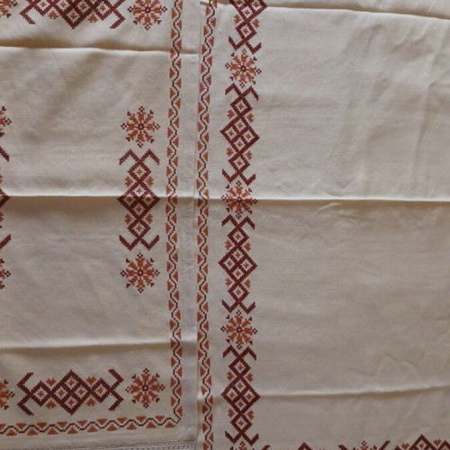 Embroidered linen table runners set of 2, handmade, new