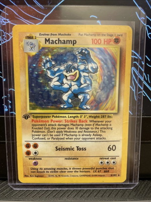 Machamp Base Set Pokemon card