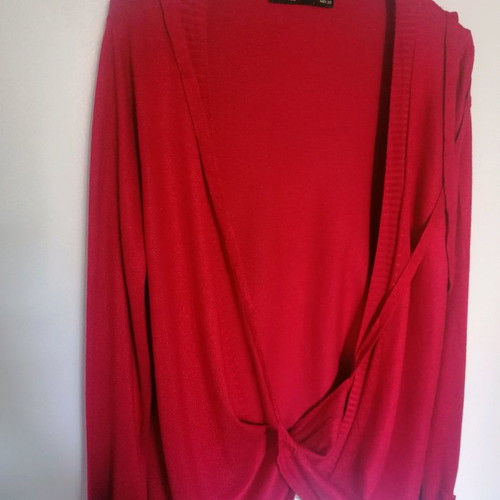 Zara red wrap cardigan used, size M