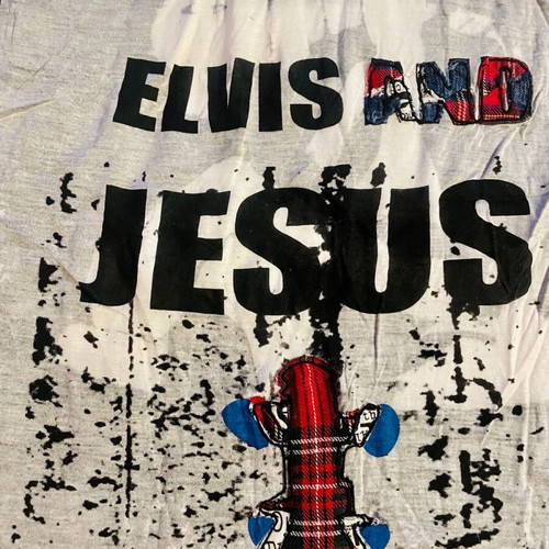 Elvis & Jesus dress Small like new with patchwork details