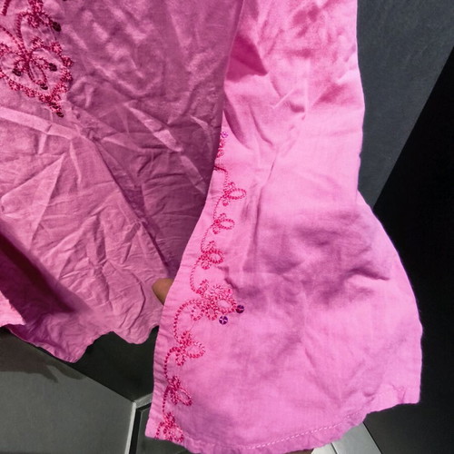 Bill Cost blouse pink embroidered like new, size L-XL
