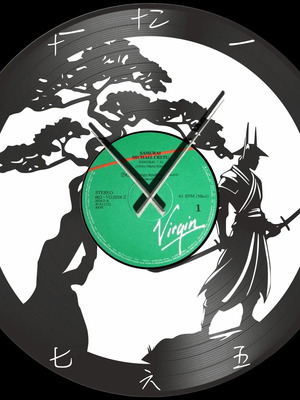 Samurai 12" vinyl record wall clock analog new