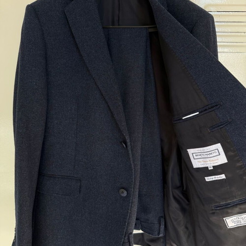 Beneto Maretti Australian Wool Super 130s Suit used, size 54, blue
