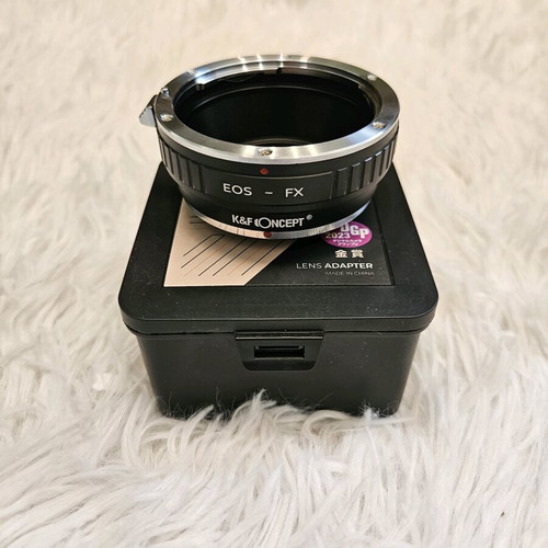 Canon EOS EF EF-S to Fuji X FX Adapter K&F Concept new, brass and anodized aluminum