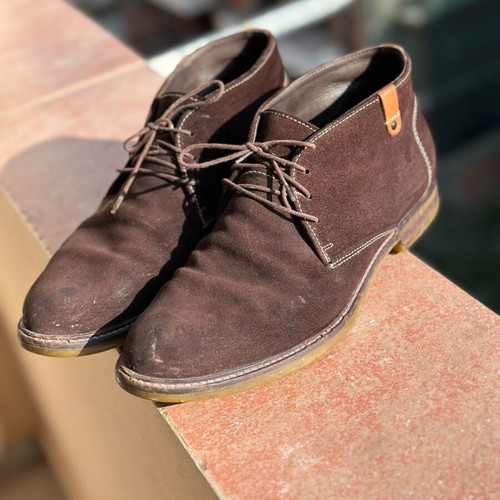 Men's ankle boot suede used, brown, size 41 Petridis