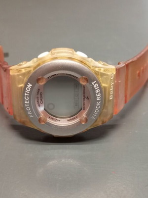 Casio Baby-G BG-1302 women's orange wristwatch used