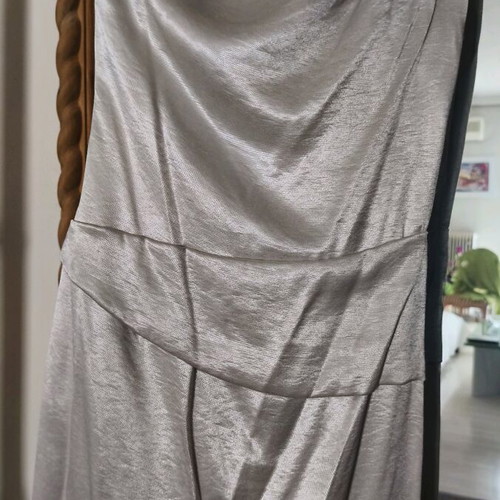 Karen Millen dress used metallic gray size 38-40