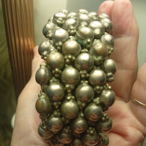 Gajre Antique Silver Bracelet from Rajasthan, used
