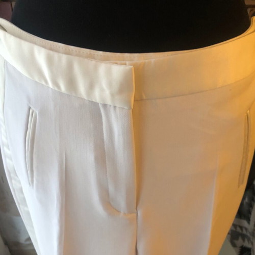 Zara off-white formal pants like new with satin details