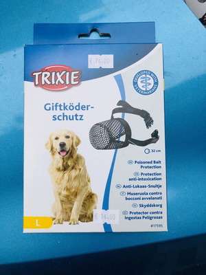 Trixie poisoned bait protection muzzle polyester L black new