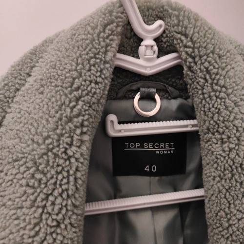 Top Secret coat new with mint eco fur size M