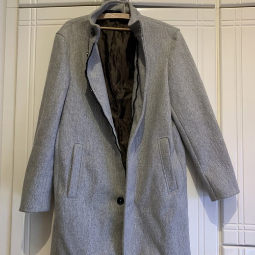 Zara gray coat used, size M, missing buttons