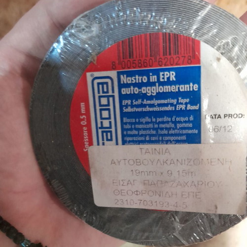 Saratoga self-amalgamating tape 19x9 new, electrical insulation and waterproof
