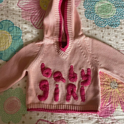 Fue Follet knitted baby girl hoodie like new