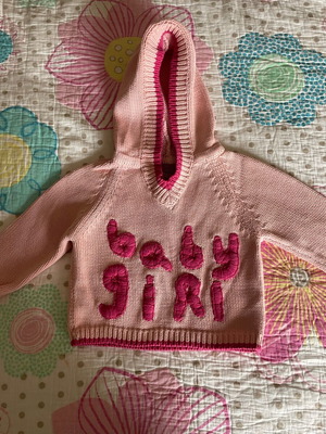 Fue Follet knitted baby girl hoodie like new