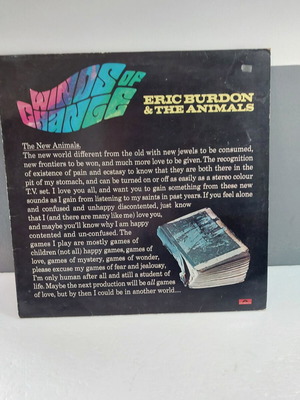 Eric Burdon & The Animals Winds Of Change vinyl used