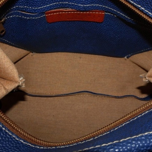 Ripani leather toiletry bag new, blue