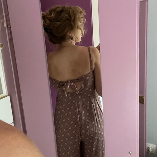 Namaste one-piece jumpsuit like new, beige and pink, size S