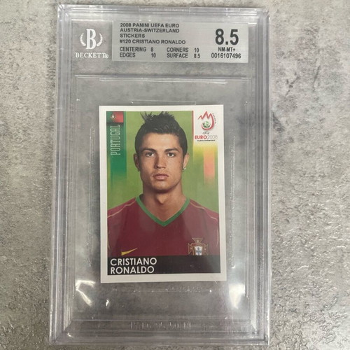 Cristiano Ronaldo 2008 Panini UEFA Euro sticker used