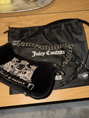 Juicy Couture shoulder bag like new, black and white, with two straps and dust bag