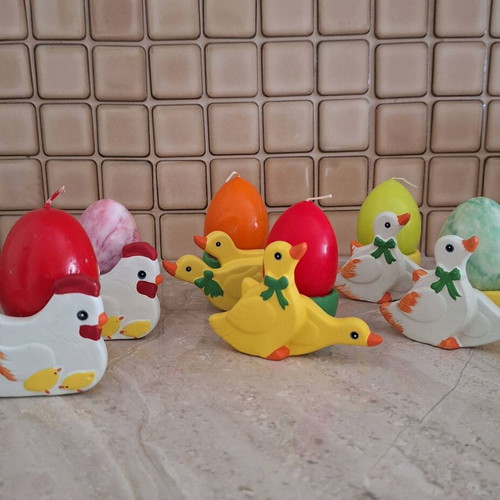 Set of 6 egg holders with cute designs new
