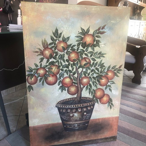 Orange tree painting like new, dimensions 62 x 92 cm