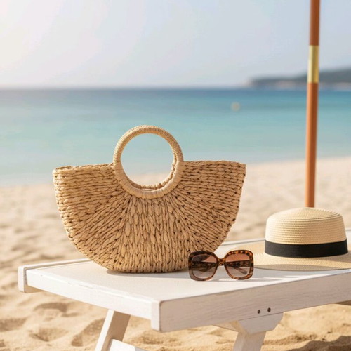 Summer Beach Bag like new, beige handbag