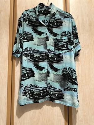 H&M Fast & Furious short-sleeve shirt size M like new, turquoise