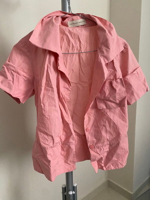 Pink short-sleeve shirt jacket Purificación García used, size L