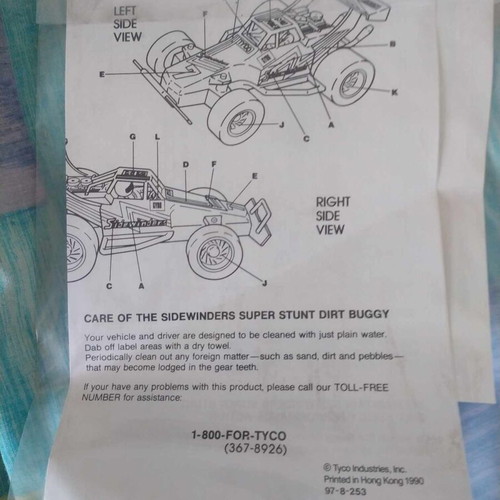 Tyco Sidewinders gyro powered stunt vehicle new