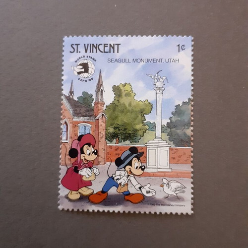 St. Vincent Walt Disney set of 6 stamps, US monuments 1989