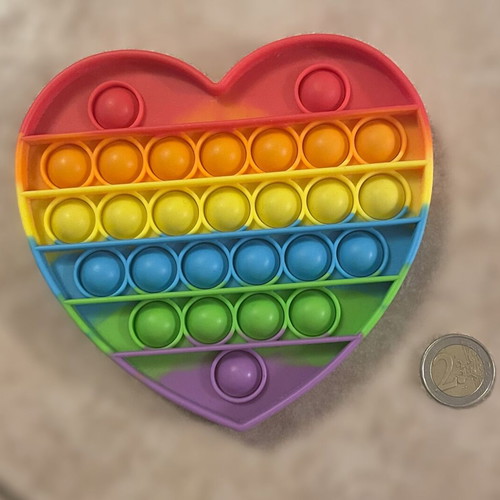 Pop it Fidget Heart Rainbow like new
