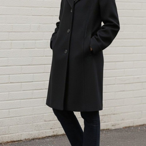Ralph Lauren women's black coat like new, size L