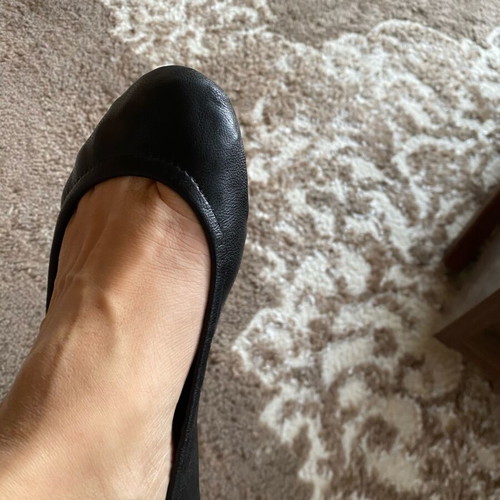 Ballet flats size 37 like new, black, foldable