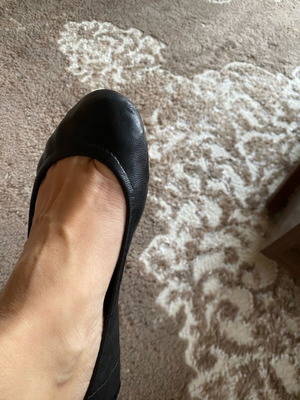 Ballet flats size 37 like new, black, foldable