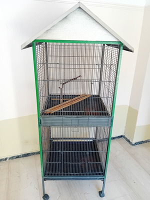 Κλουβί για πουλιά διώροφο μεταχειρισμένο, διαστάσεις 170×60×60 cm
