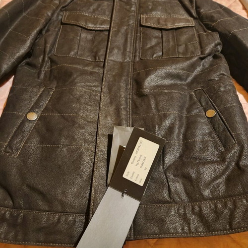 Arma men's leather jacket new, brown, size 50