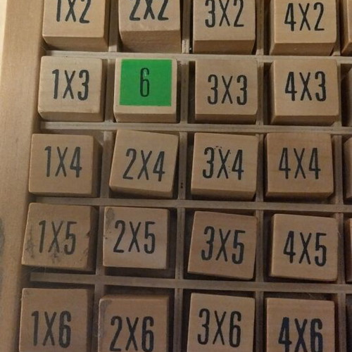 Wooden decorative game with multiplication table new